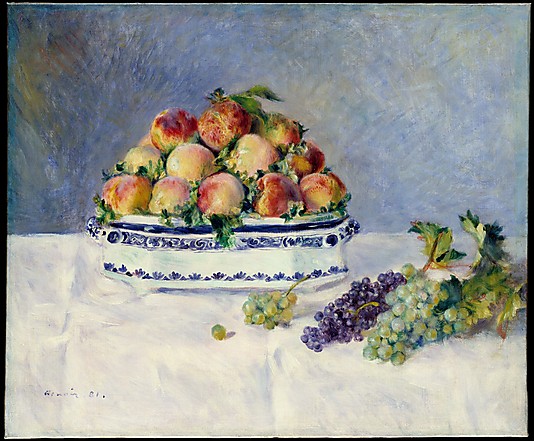 Renoir. Still life with peaches and grapes - 1881
